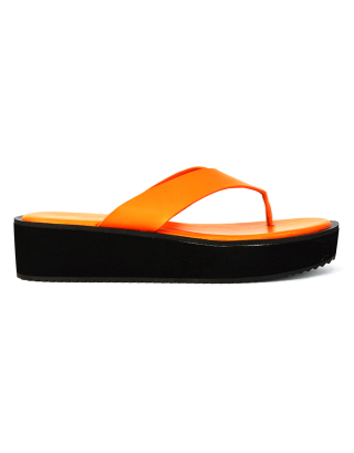 Orange Platform Sandals