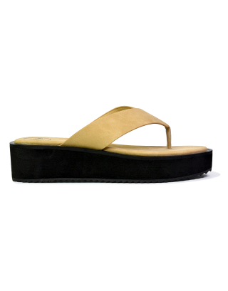 taupe flatform sandals