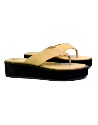 taupe flatform sandals