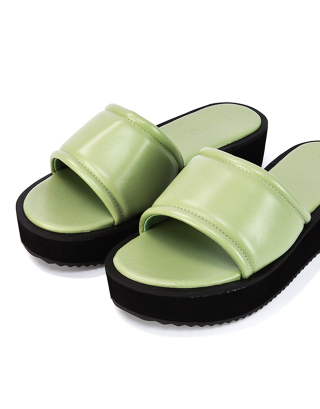 Mint Flatform Sandals