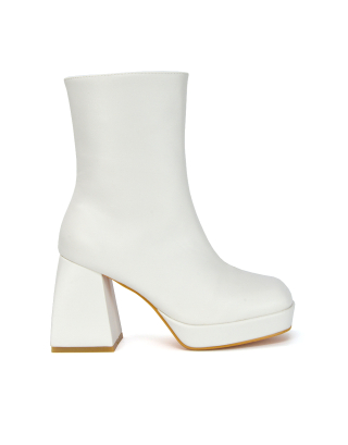 White Heeled Boots