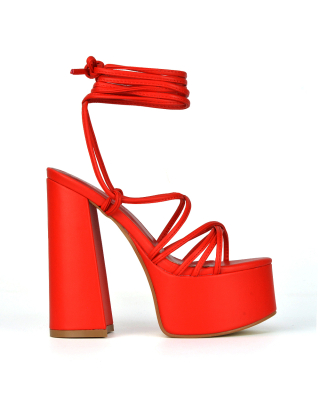 Red Heels, Red High Heels, Red Platform Heels