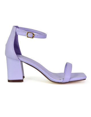 purple mid heels

