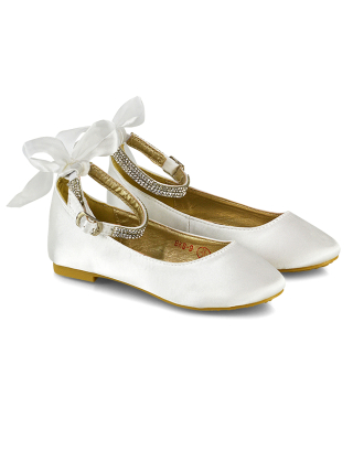 kids ivory bridesmaid shoes