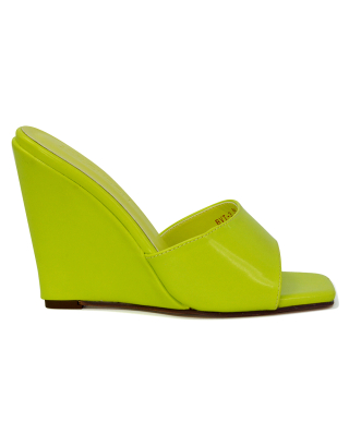 green wedge heel sandals