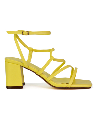 yellow block heels, yellow heels, yellow high heels