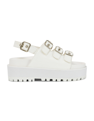 White Chunk Sandals