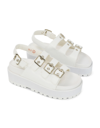White Chunky Sandals