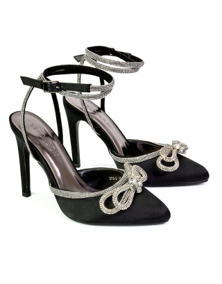black diamante heels