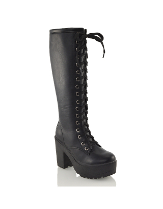 black calf boots womens, black platform boots womens