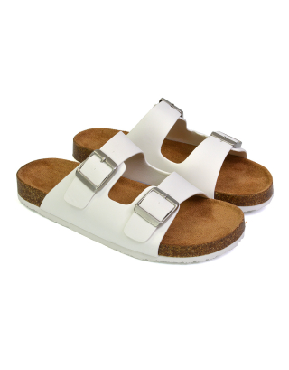 white summer sandals