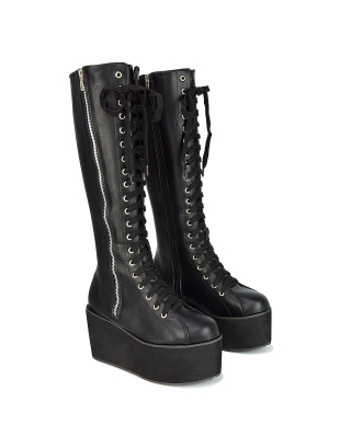 Black Knee High Boots For Women
