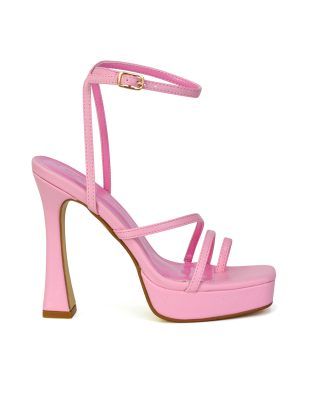 pink platform high heels