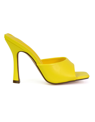yellow stiletto heels