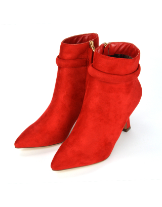 Red High Heel Boots