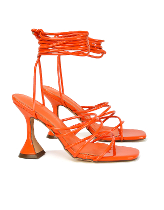 Orange Strappy Heels