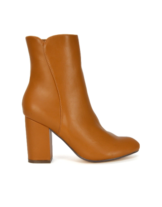 Tan Ankle Boots, Tan Heeled Boots, Tan Boots