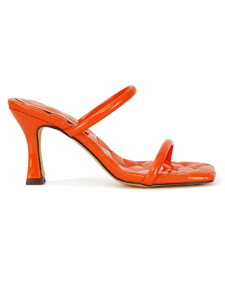 Orange Quilted Heels