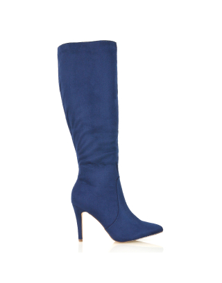 Faux Suede Knee High Boots | Exclusive Deals | XY London