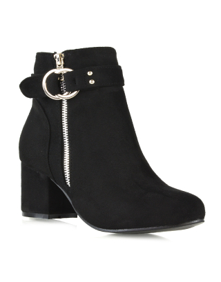 black boots, black heeled boots, black ankle boots