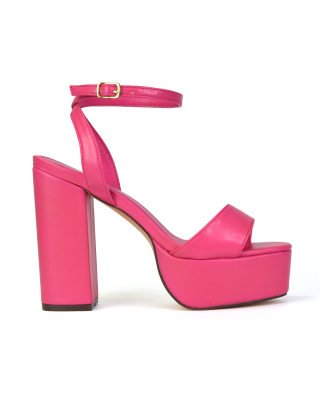 pink strappy heels