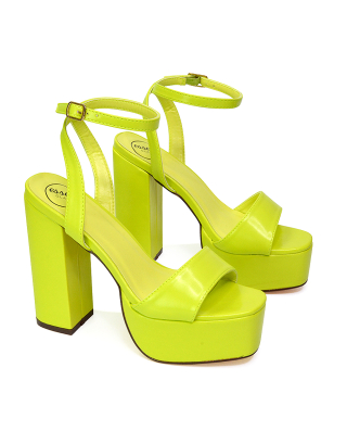 green shoes platform 