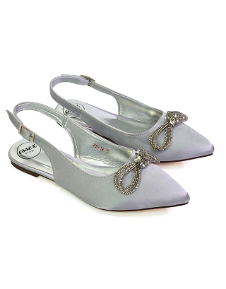 silver ballerina shoes