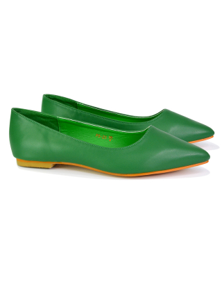 green ballerina shoes