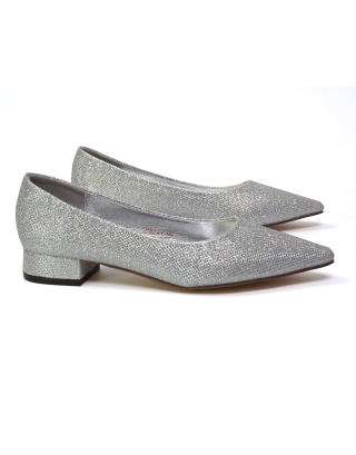silver court shoes
