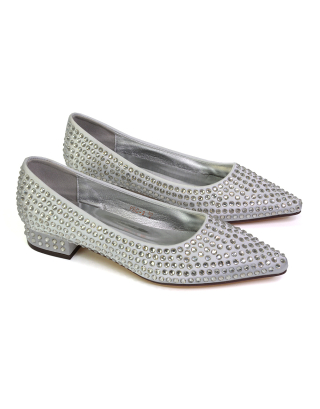silver bridal heels