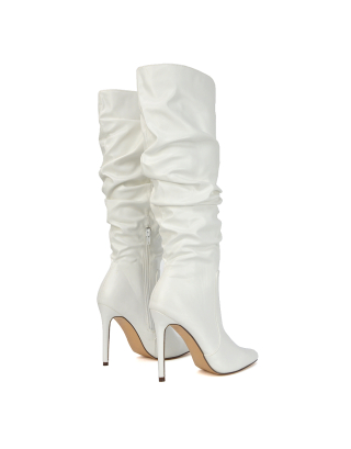 White High Heel Boots