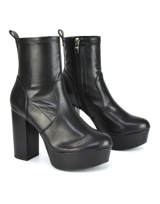 Black Sock Ankle Boots