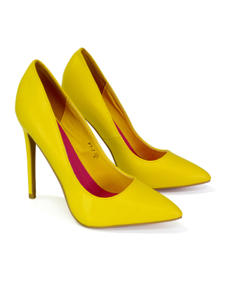 yellow court shoes