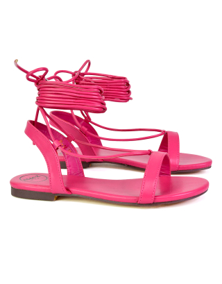 pink strappy sandals