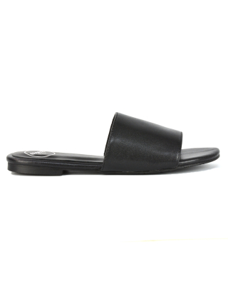 Black Flat Sandals For Women
