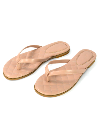 Nude Flat Sandals
