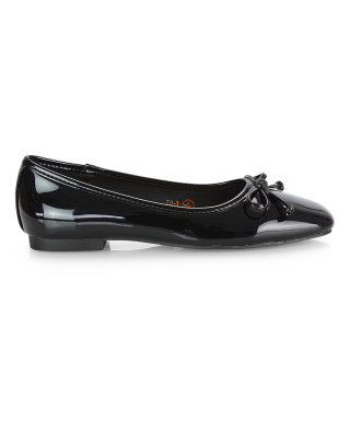 black patent casual shoes