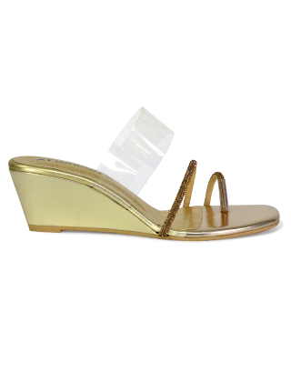 gold diamante heels