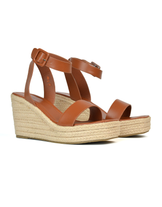 tan sandal wedge heels