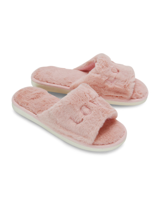 fluffy girls slippers