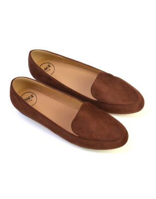 Quincy Slip On Low Heel Back to School Shoes Pumps Loafers in Tan