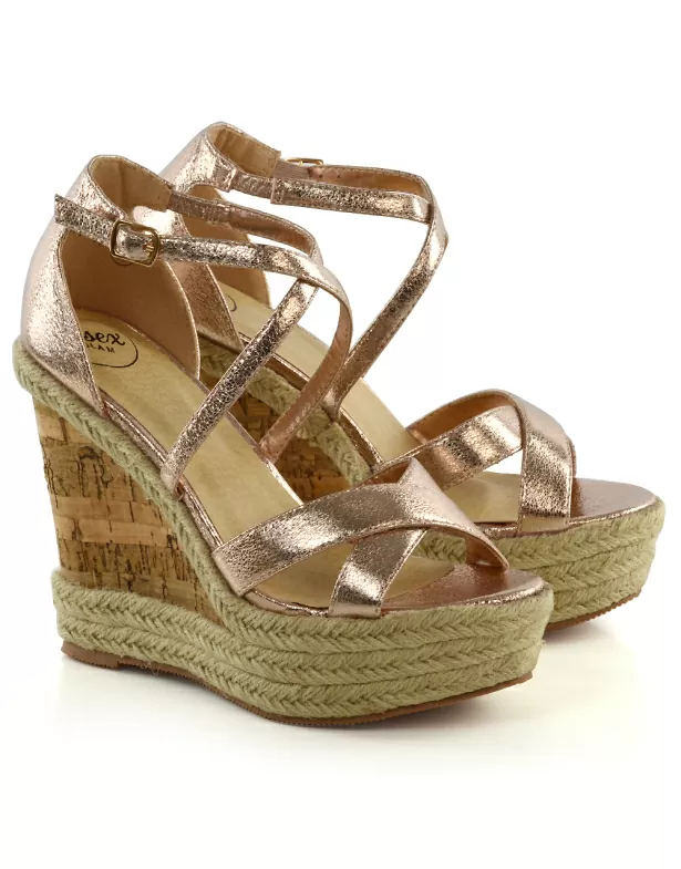 Gold Metallic Platform Wedge Sandals New Look | idusem.idu.edu.tr