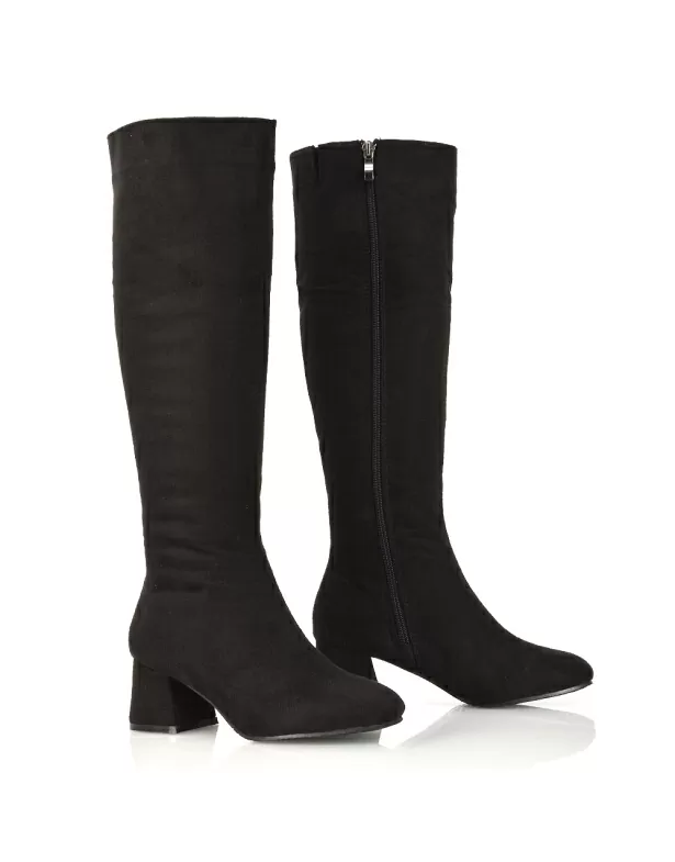Amazon.com | ShoBeautiful Women's Winter Low Heel Knee High Riding Boots  Over The Knee Boot ZY01 (5.5, Black) | Boots