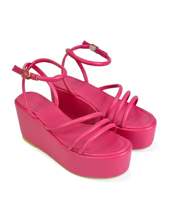 Buy Metro Pink Wedge Heeled Sandals for Women at Best Price  Tata CLiQ