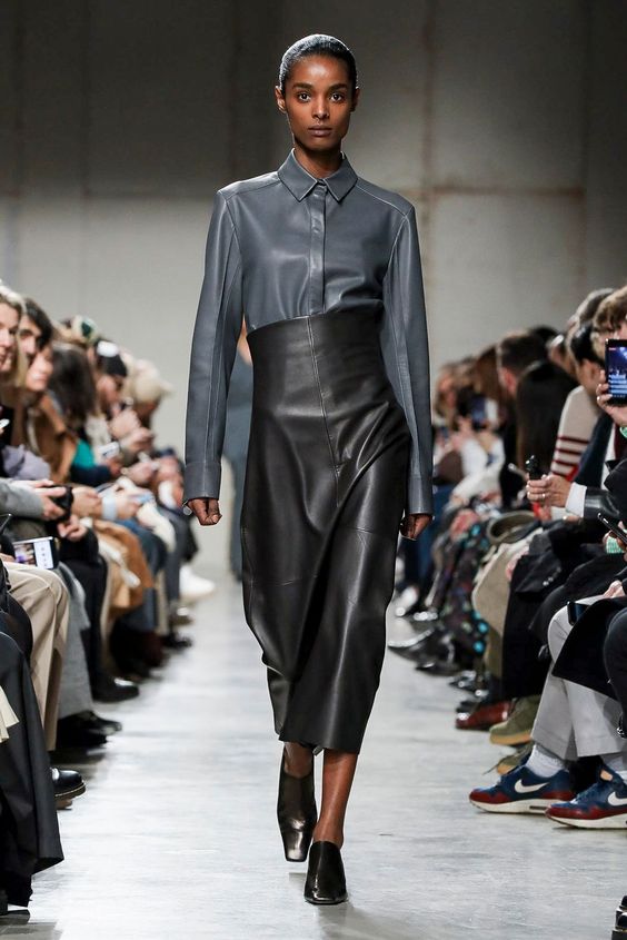 Gauchere leather separates on the runway at PFW
