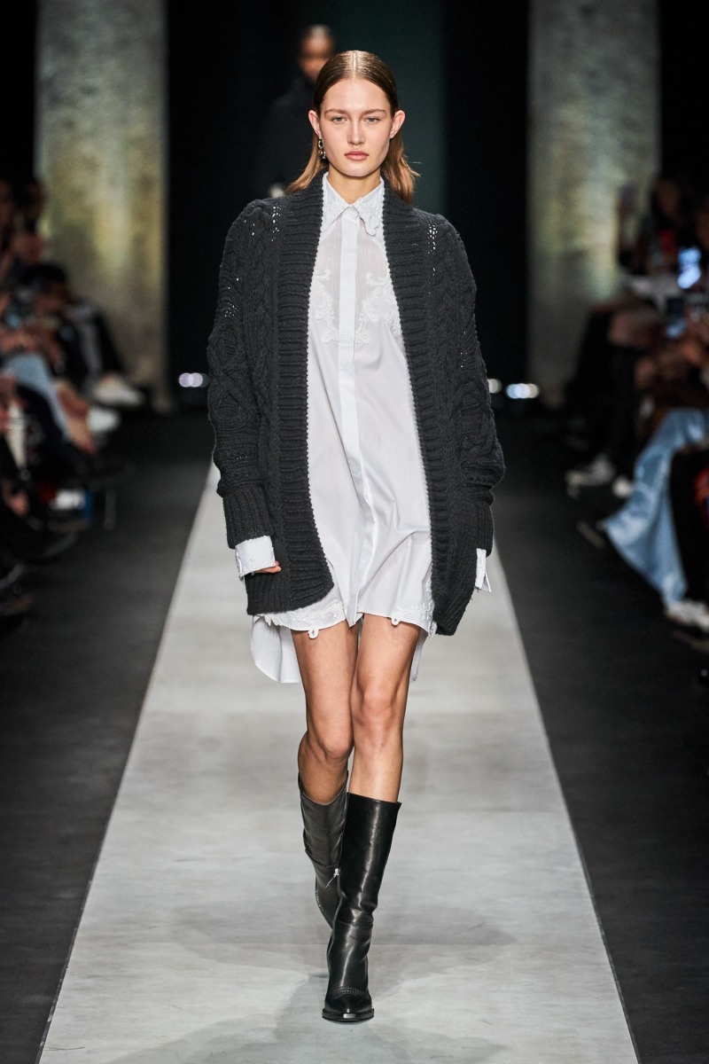 Ermanno calf boots on the runway