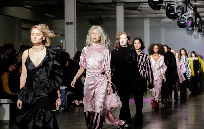 Models on The Runway At London Fashion Week