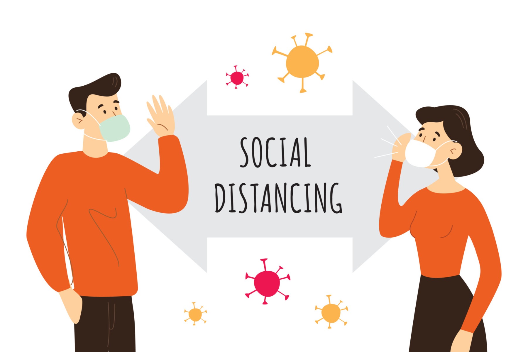 Social distance diagram