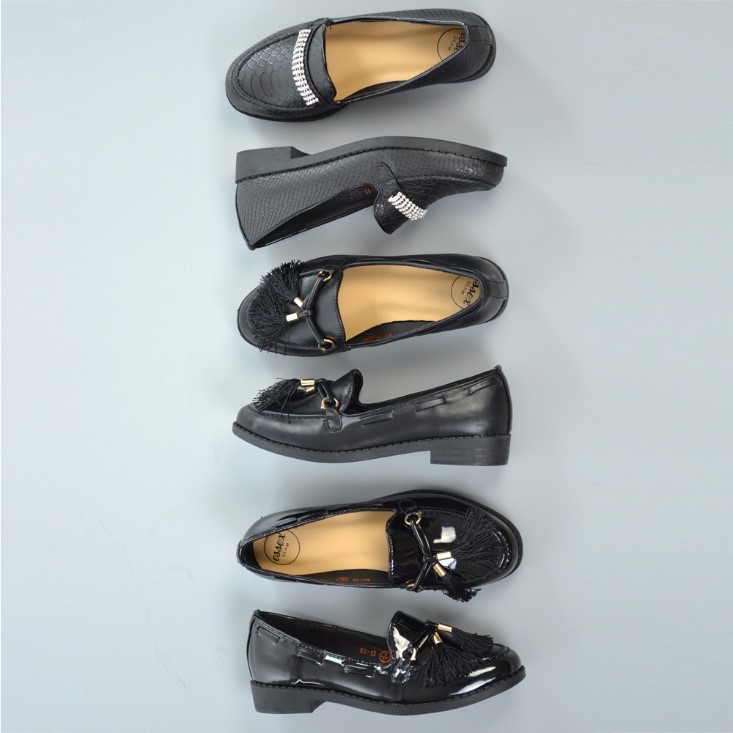 XY London Black Loafers 