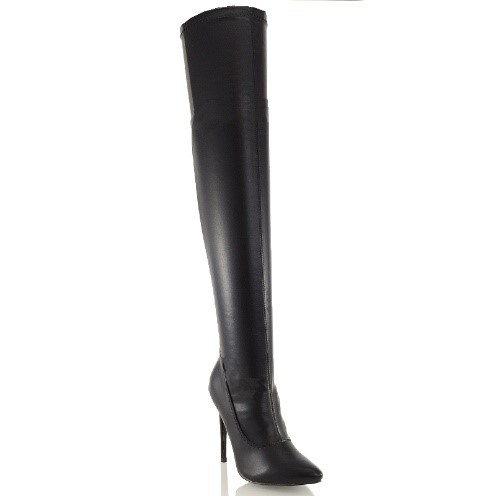 XY London Piper Black Synthetic Leather Boots